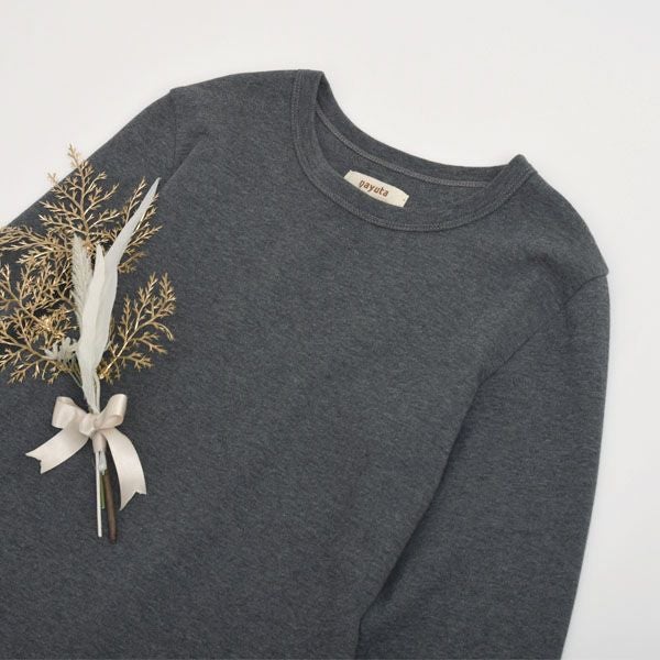 オーガニックコットン クルーネック スムースT(長袖)