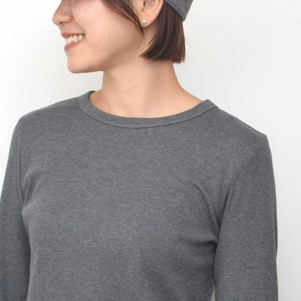 オーガニックコットン クルーネック スムースT(長袖)