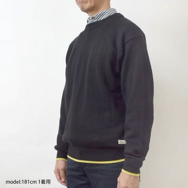 オーガニックコットン LINKING CREWNECK SWEATER