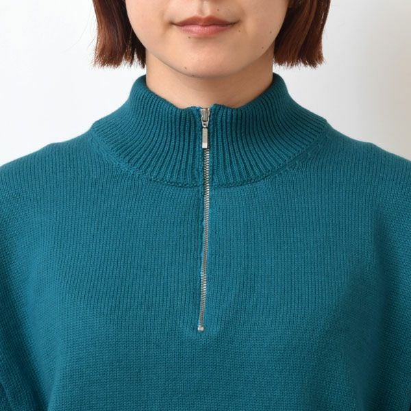 オーガニックコットン LINKING HALF ZIP SWEATER