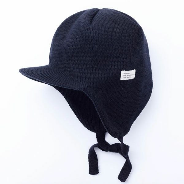 オーガニックコットン EARFLAP KNIT CAP