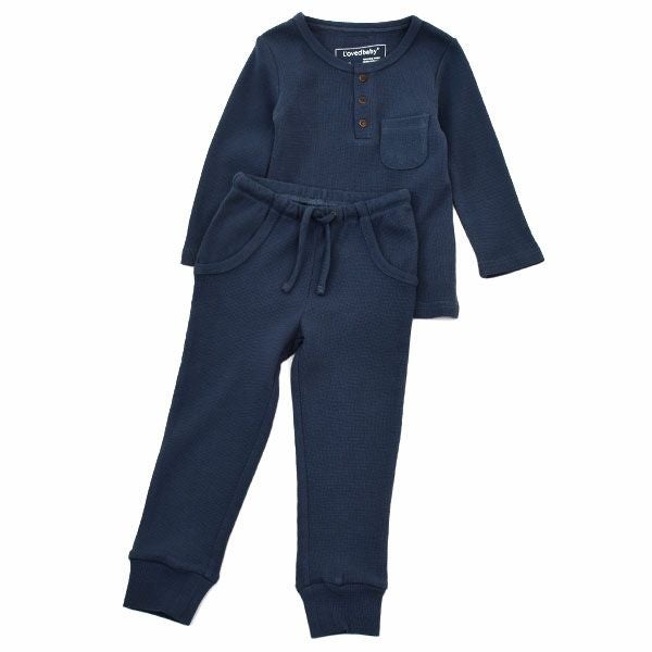 オーガニックコットン キッズ ヘンリー＆ジョガーセット