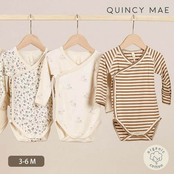 オーガニックコットン ベビー サイドスナップ ボディ（長袖）