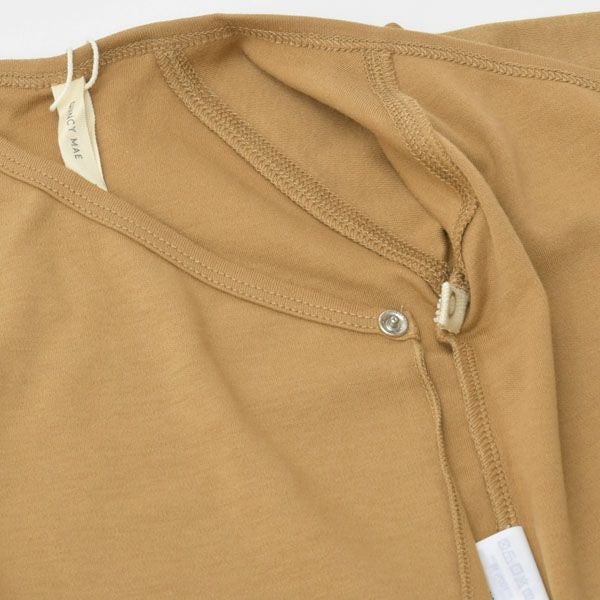 オーガニックコットン ベビー 長袖あわせトップス＆足つきパンツ