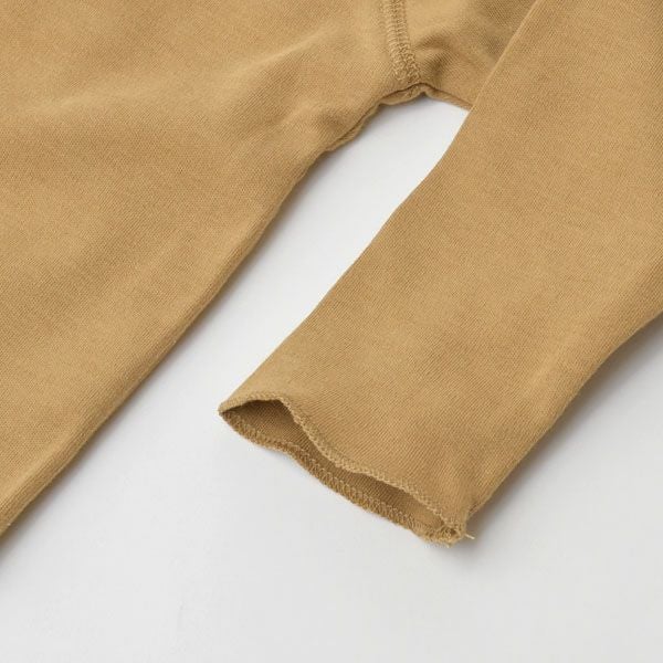 オーガニックコットン ベビー 長袖あわせトップス＆足つきパンツ