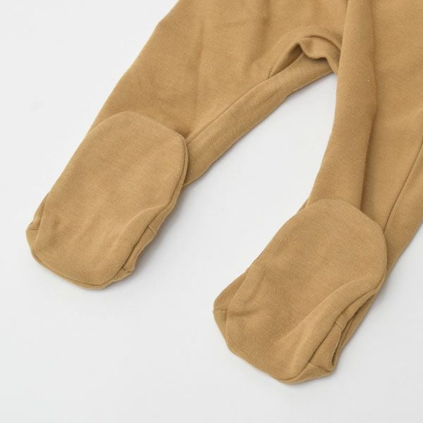 オーガニックコットン ベビー 長袖あわせトップス＆足つきパンツ