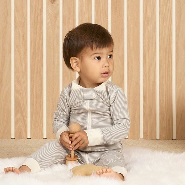 オーガニックコットン ベビー ジッパーカバーオール(長袖)