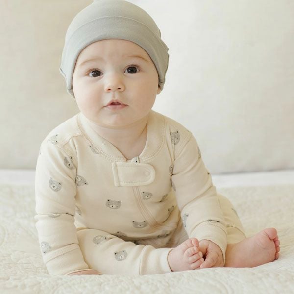 オーガニックコットン ベビー ジッパーカバーオール(長袖)