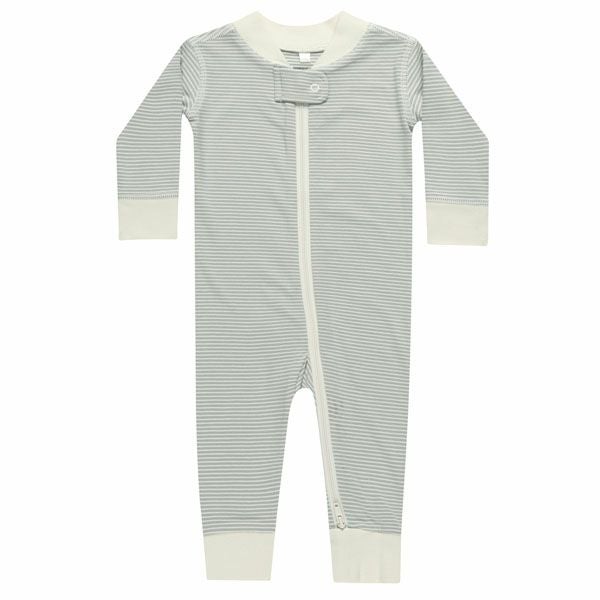 オーガニックコットン ベビー ジッパーカバーオール(長袖)