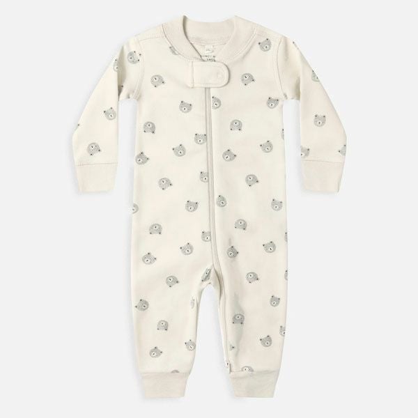 オーガニックコットン ベビー ジッパーカバーオール(長袖)