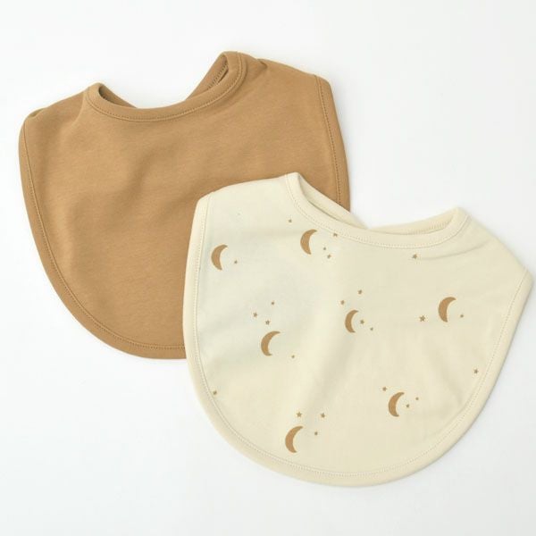 オーガニックコットン ベビー スナップビブ 2枚セット