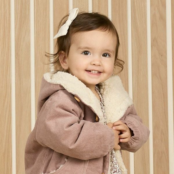 オーガニックコットン ベビー リボン ヘアクリップ