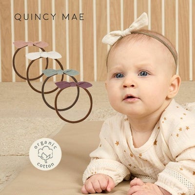 オーガニックコットン ベビー ガーゼ結び ヘアバンド