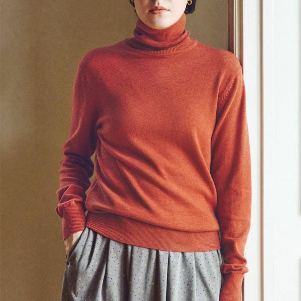 オーガニックコットン ニットタートルネック