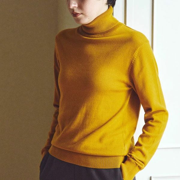 オーガニックコットン ニットタートルネック