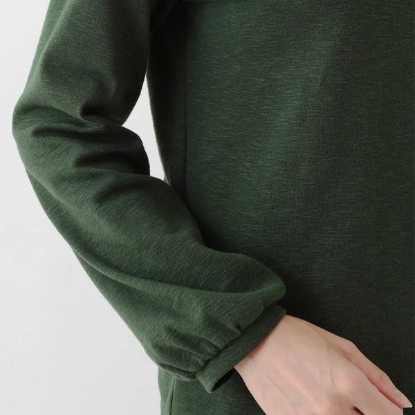 オーガニックコットン ストレッチスラブハイネックトップ