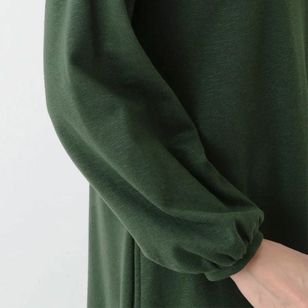 オーガニックコットン ストレッチスラブオフタートルワンピース