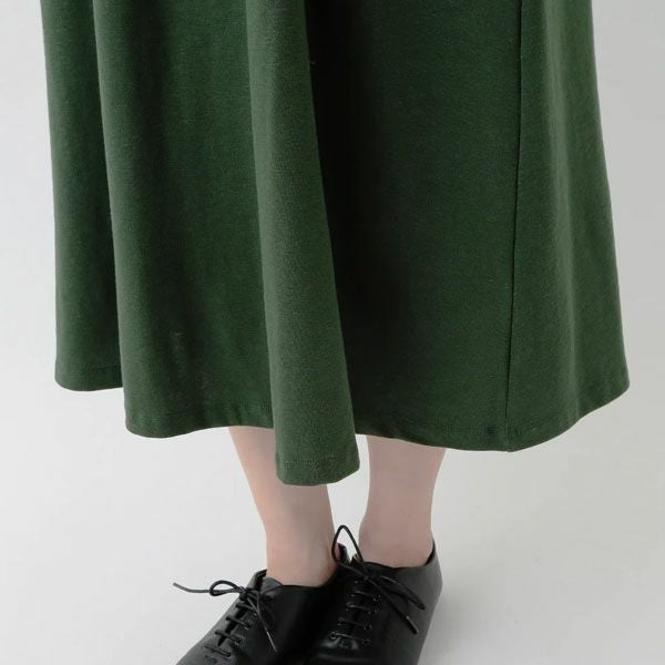 オーガニックコットン ストレッチスラブオフタートルワンピース