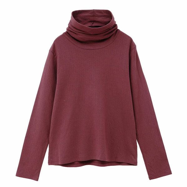 オーガニックコットン ダブルガーゼ オフタートルネック