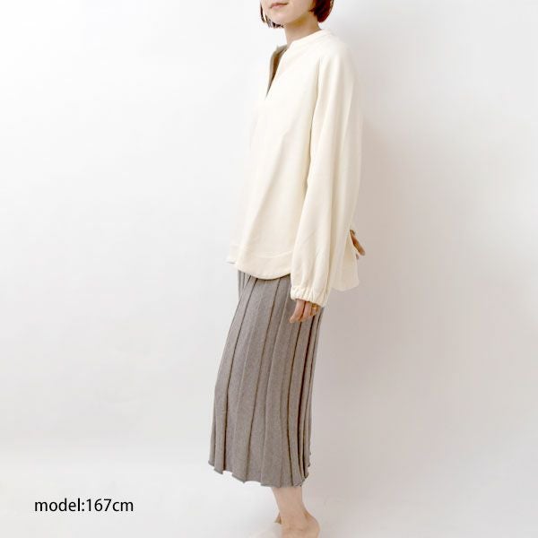 オーガニックコットン モクロディ キーネックプルオーバー