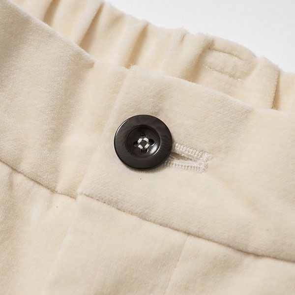 オーガニックコットン ストレッチ ノンコール タックパンツ