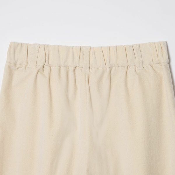 オーガニックコットン ストレッチ ノンコール タックパンツ