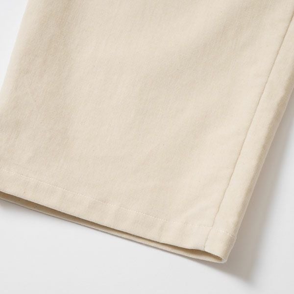 オーガニックコットン ストレッチ ノンコール タックパンツ