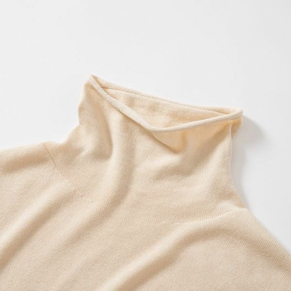 オーガニックコットン ニットタートルプルオーバー