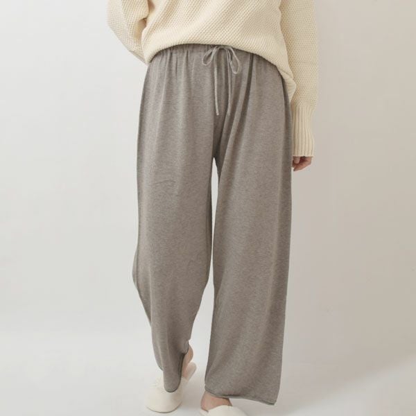 オーガニックコットン＆ヤク フォレストグレイ ニットパンツ