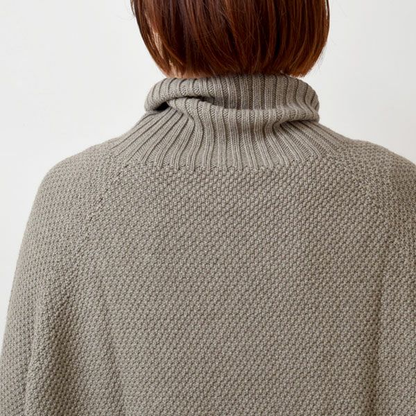 オーガニックコットン＆ヤク フォレストグレイ 鹿の子 ビッグタートル