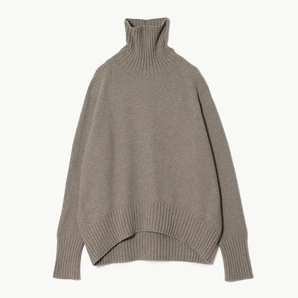 オーガニックコットン＆ヤク フォレストグレイ 鹿の子 ビッグタートル