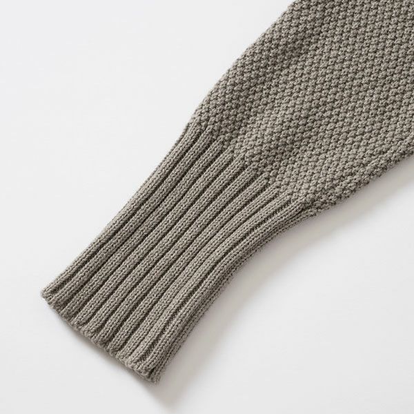 オーガニックコットン＆ヤク フォレストグレイ 鹿の子 ビッグタートル