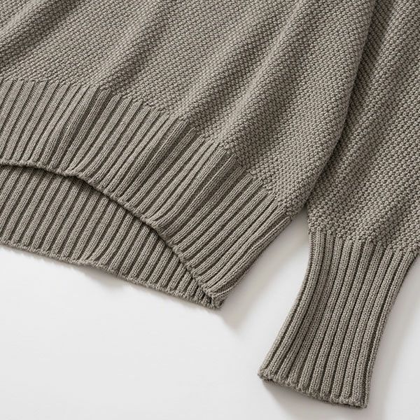 オーガニックコットン＆ヤク フォレストグレイ 鹿の子 ビッグタートル