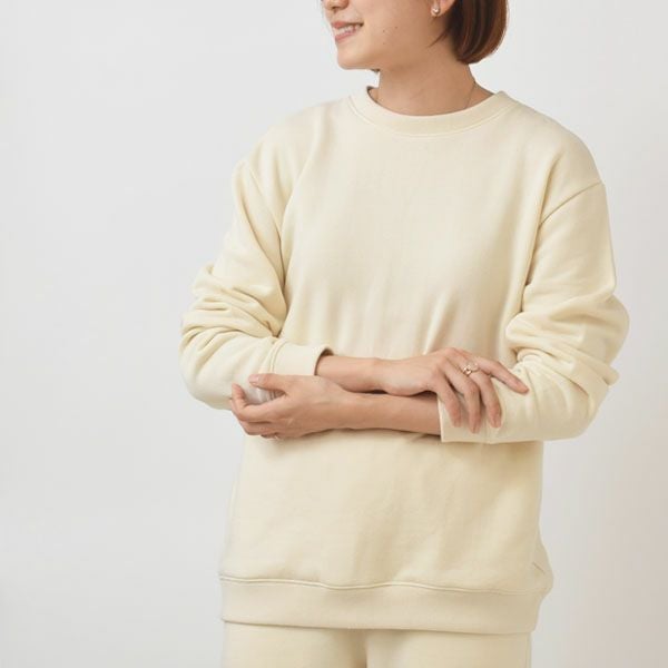 オーガニックコットン 裏起毛あったか スウェットシャツ