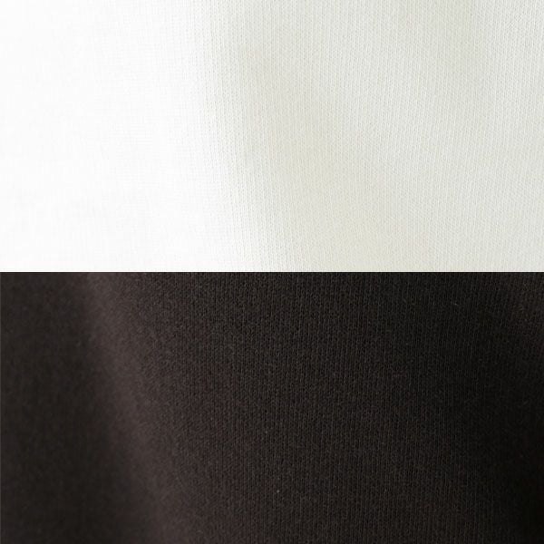 オーガニックコットン 裏起毛 フォールデッドネックトップ