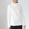 オーガニックコットン 裏起毛 フォールデッドネックトップ