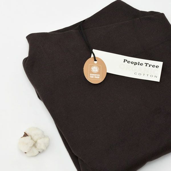 オーガニックコットン 裏起毛 フォールデッドネックトップ