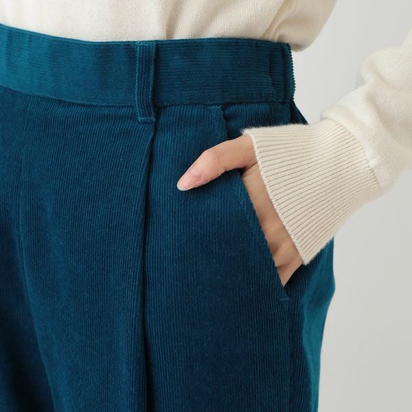 オーガニックコットン コーデュロイテーパードパンツ