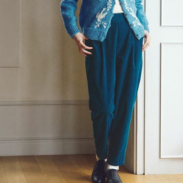 オーガニックコットン コーデュロイテーパードパンツ