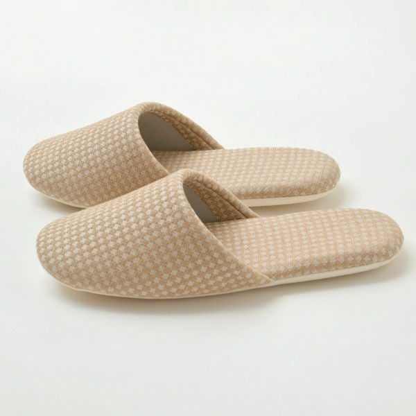 オーガニックコットン ダイヤ柄スリッパ