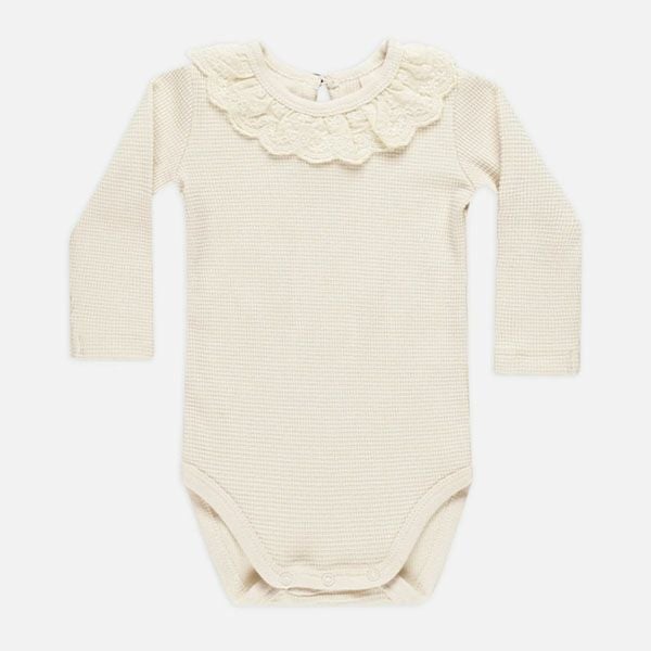 オーガニックコットン ベビー ラッフルカラーボディ
