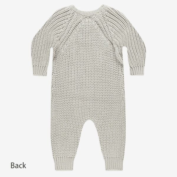 オーガニックコットン ベビー チャンキーニット ジャンプスーツ(長袖)
