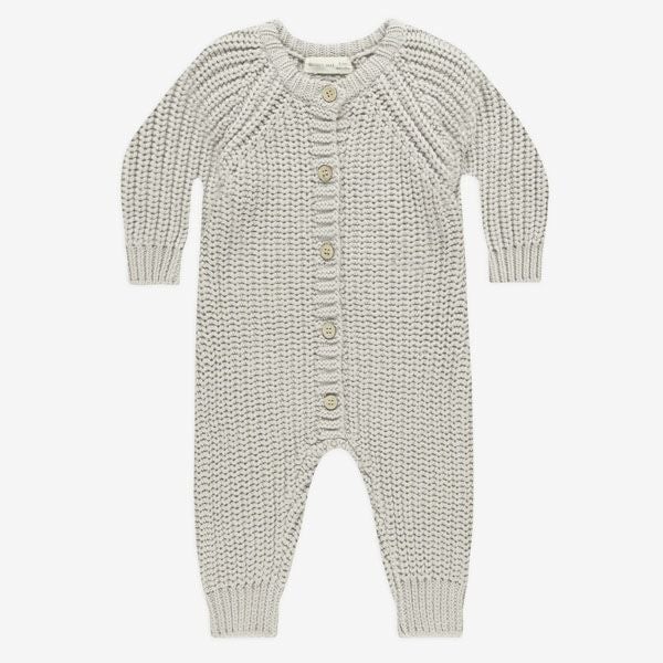 オーガニックコットン ベビー チャンキーニット ジャンプスーツ(長袖)