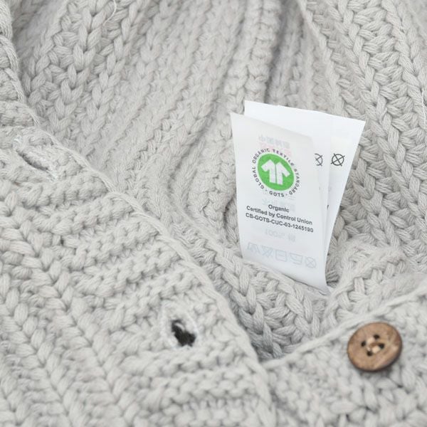 オーガニックコットン ベビー チャンキーニット ジャンプスーツ(長袖)