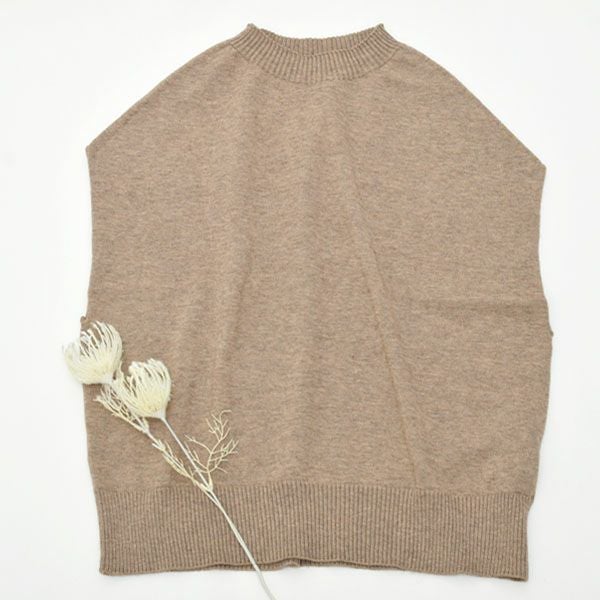 オーガニックコットン＆ヤク モックネックベスト