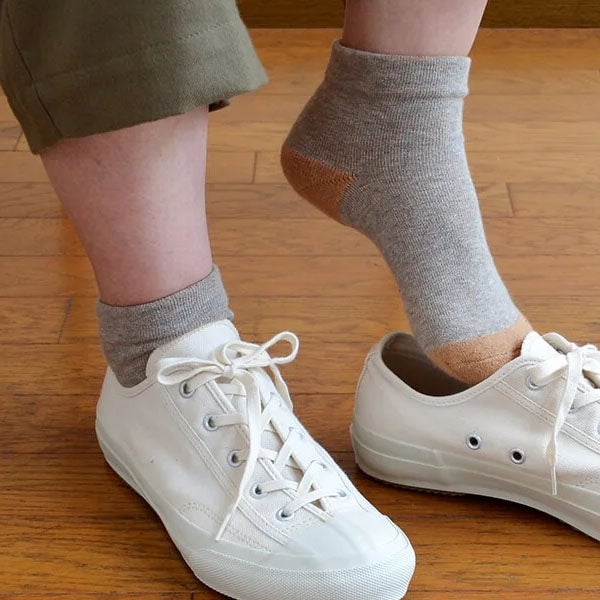 オーガニックコットン 配色ソックスLサイズ