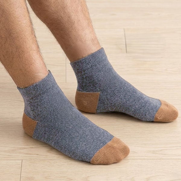 オーガニックコットン 配色ソックスLサイズ