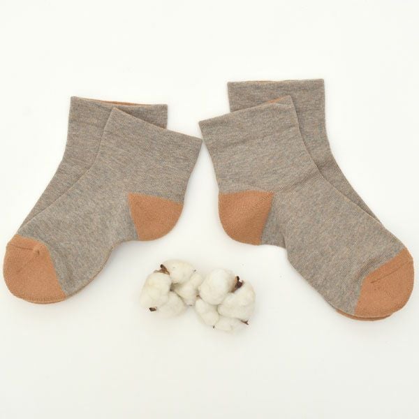 オーガニックコットン 配色ソックスLサイズ