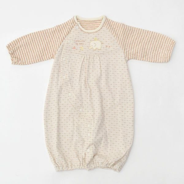 オーガニックコットン ベビー 接結ドレスオール