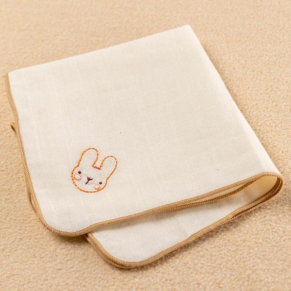 オーガニックコットン ベビー【刺しゅう】ガーゼ ハンカチ